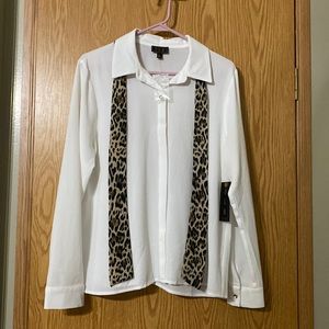 OLM LEOPARD TIE long sleeve shirt